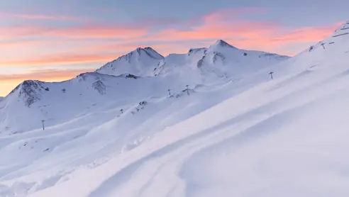 Solopgang i alperne Serfaus Fiss Ladis