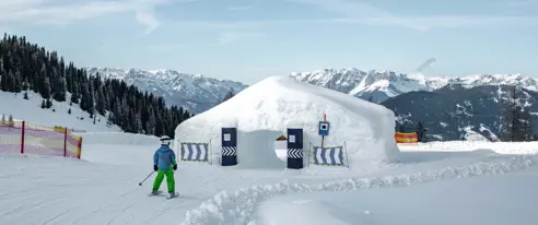Familievenligt skiområde i ØStrig med funpark, funslopes og god sne