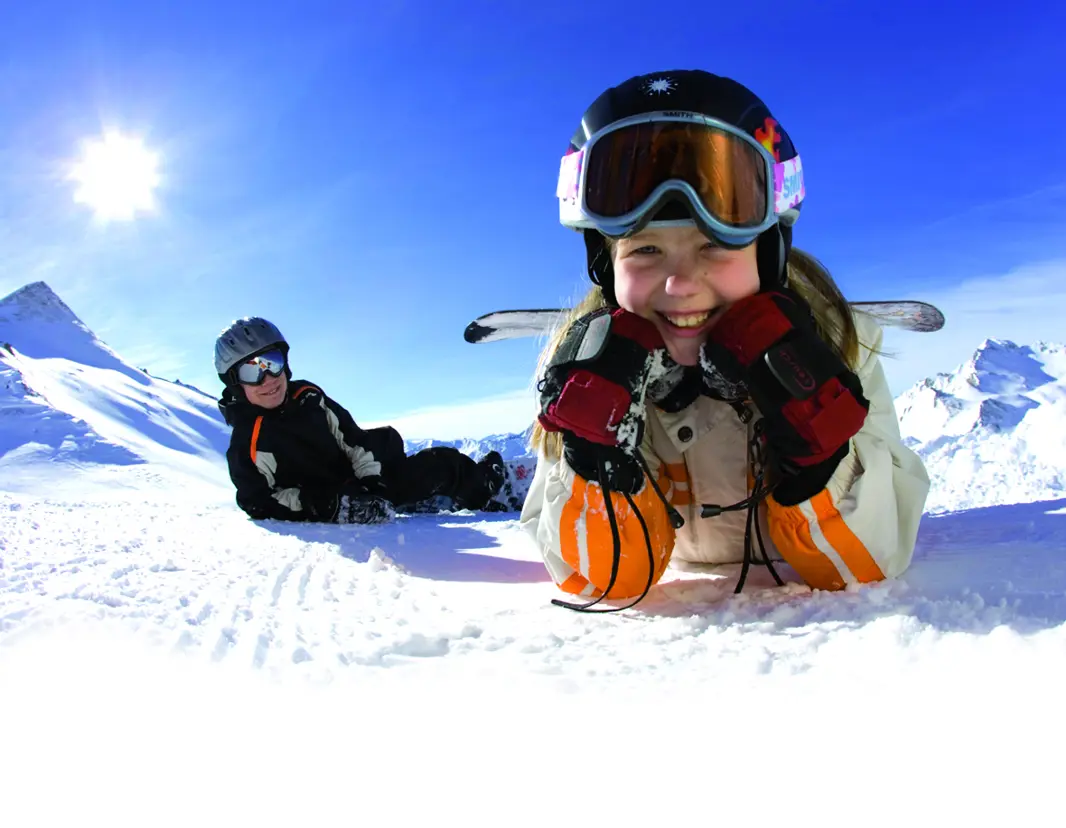 Snowboard for børn i alperne