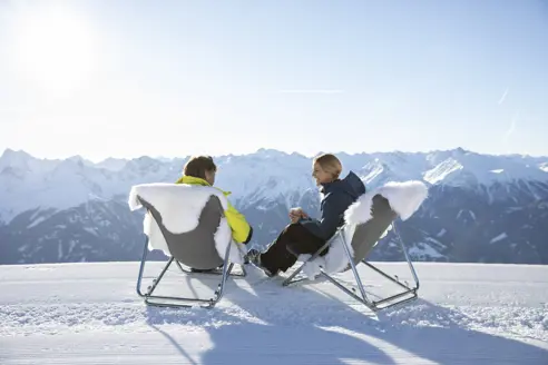Afslapning i liggestol Serfaus Fiss Ladis