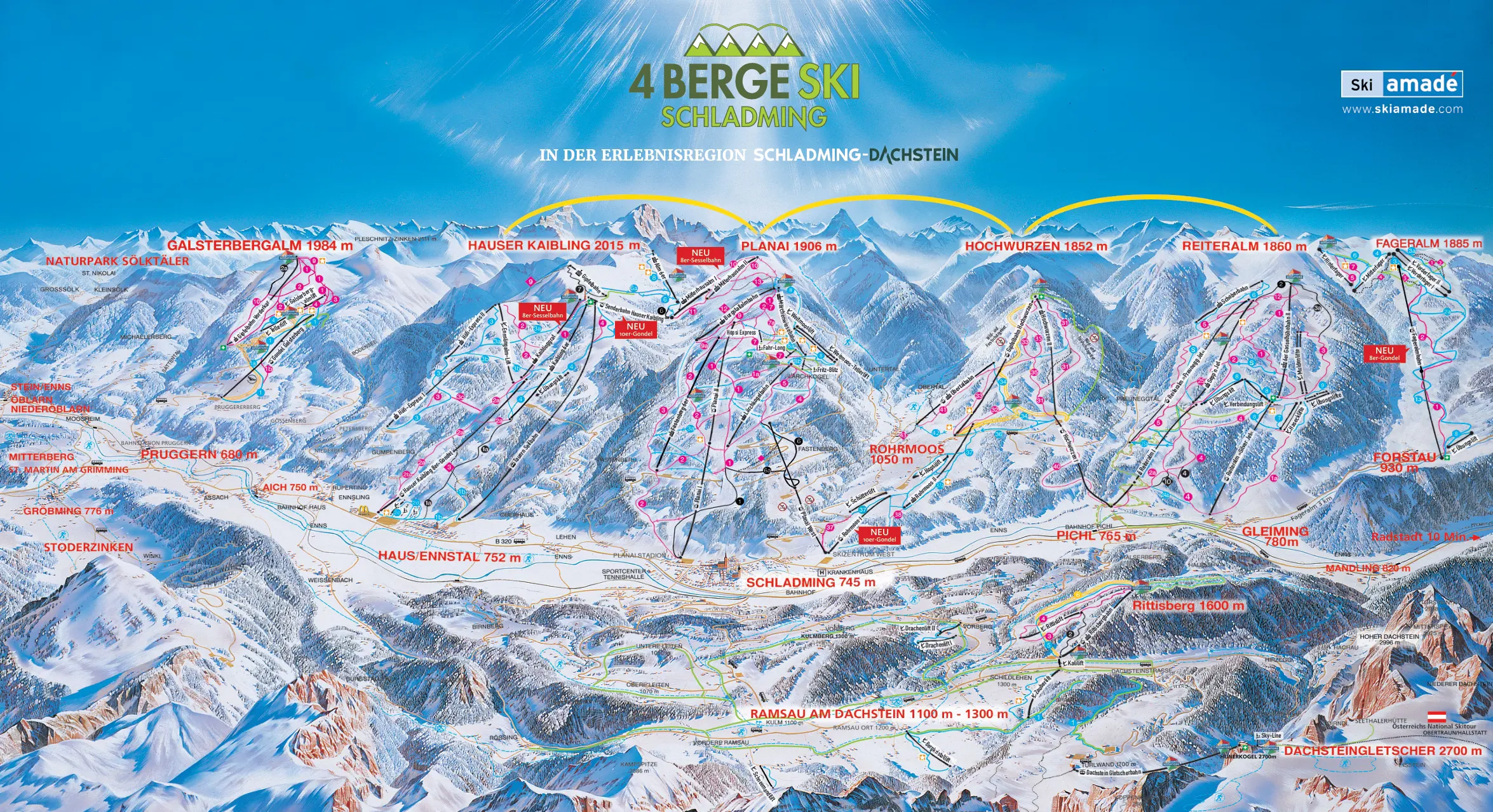 Pistekort Schladming