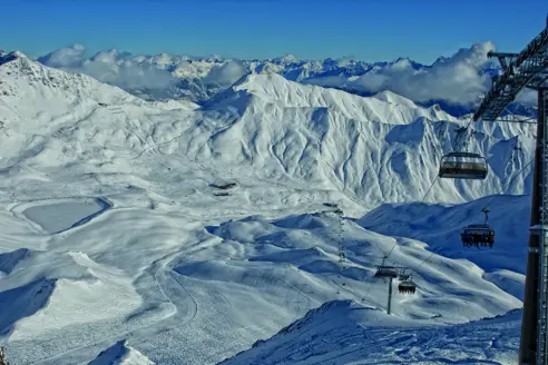 Godt højt skiløb i alperne Serfaus Fiss Ladis