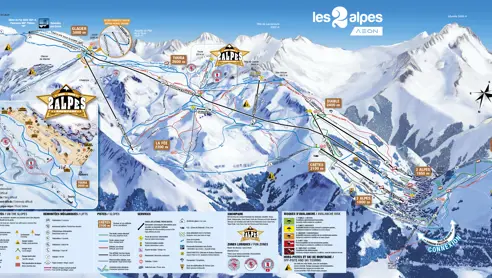 Pistekort Les2alpes 2024