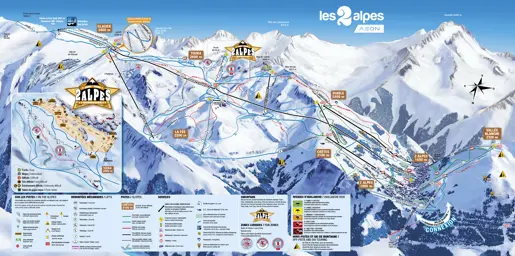 Les Deux Alpes Pistkarta