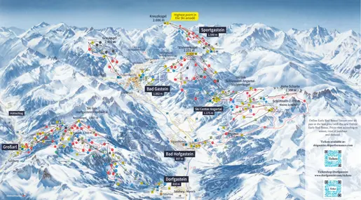 Bad Gastein Pistekort