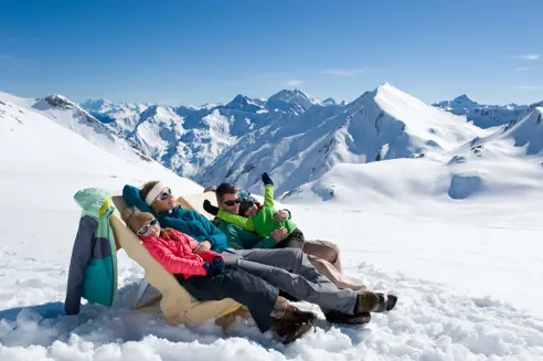 Afslapning i solen Serfaus Fiss Ladis