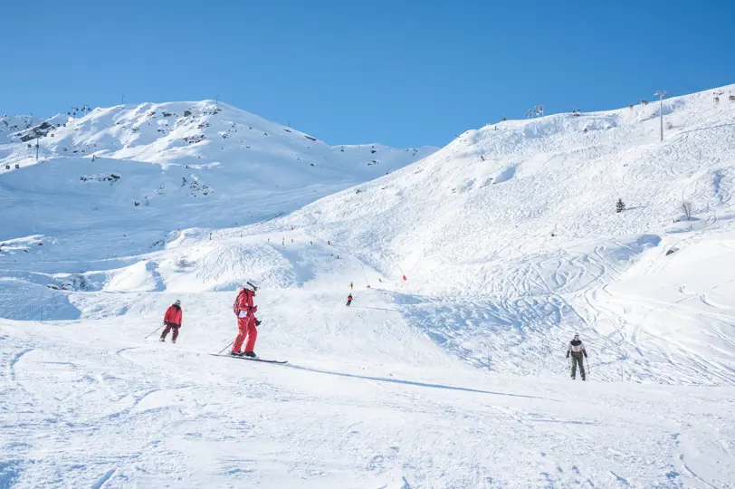 Skiløb på pisten i Les Menuires 