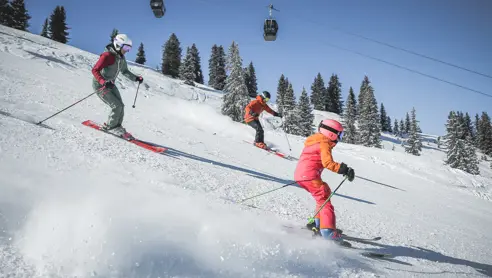 Skiløb til forskellige niveauer i Saalbach Østrig