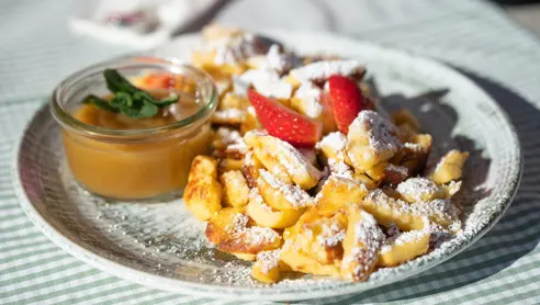 Kaiserschmarrn Am Hochkönig i Maria Alm. Lækker specialitet