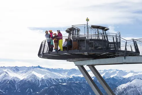 Udkigstårn og panoramaview i Serfaus Fiss LAdis
