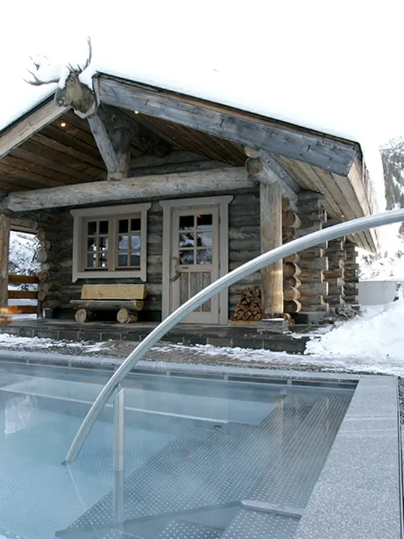 Aussenpool Blocksauna Im Hotel Madlein