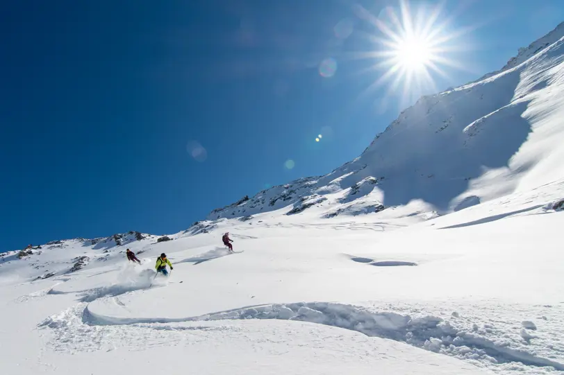 Offpiste i solskin