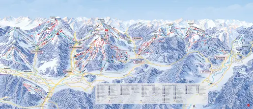 Pistekort Flachau Og Wagrain