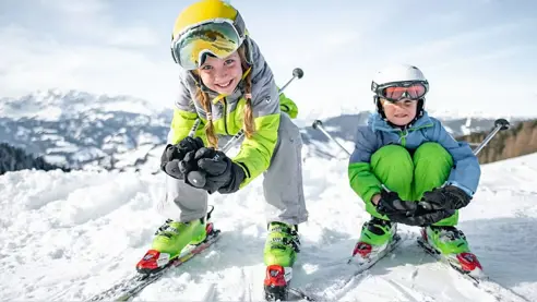 Børnenes første skiferie i Østrig Wagrain