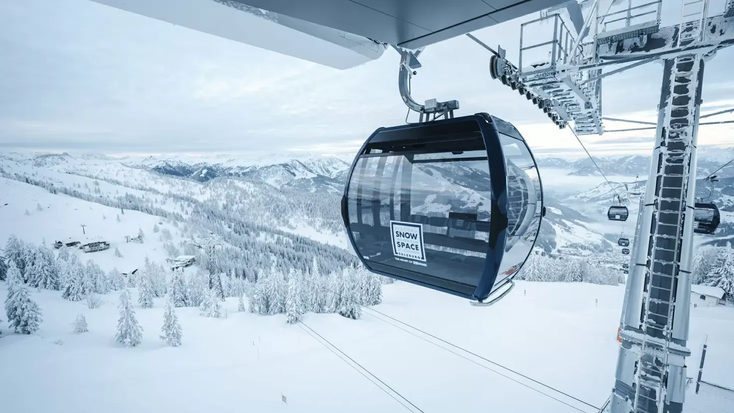 Store kabinelifte i Flachau med stor kapacitet