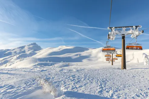 Mange stolelifter i Flachau.