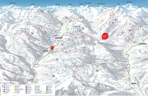 Saalbach pistekort