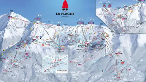 Slope map - La Plagne