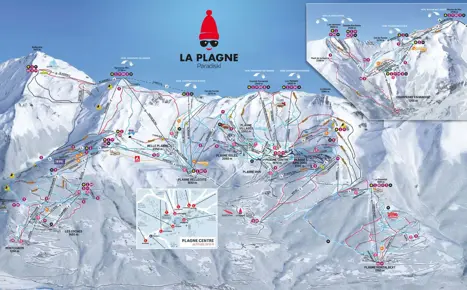 Slope map - La Plagne