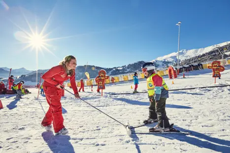 Børneskiskole for de mindste i Serfaus Fiss Ladis