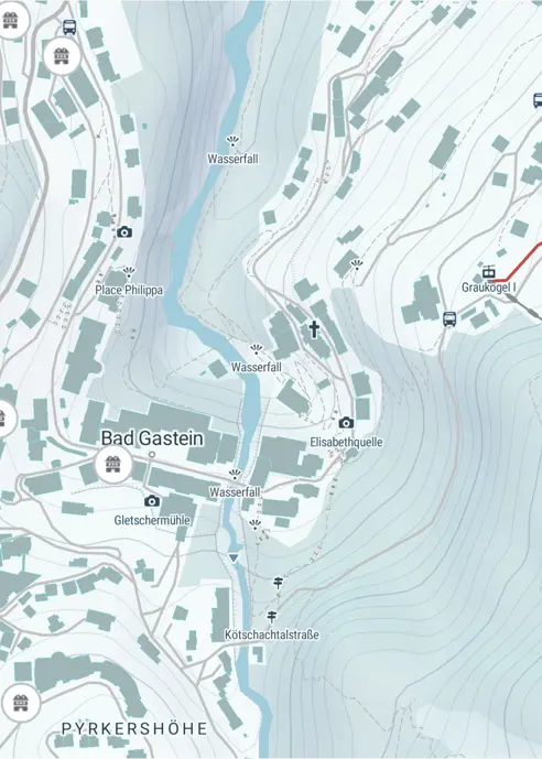 Hotel Map Bad Gastein Danski