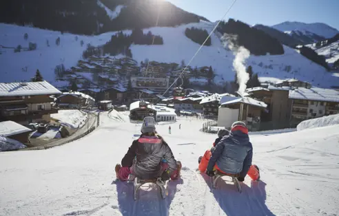 Kælkebane for hele familien i Saalbach