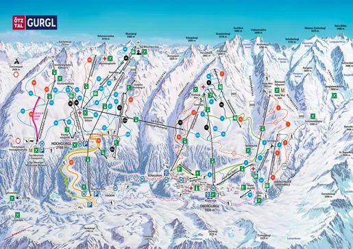 Obergurgl Pistkarta