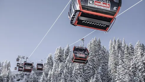 Sammenhængende stort område i Saalbach Østrig
