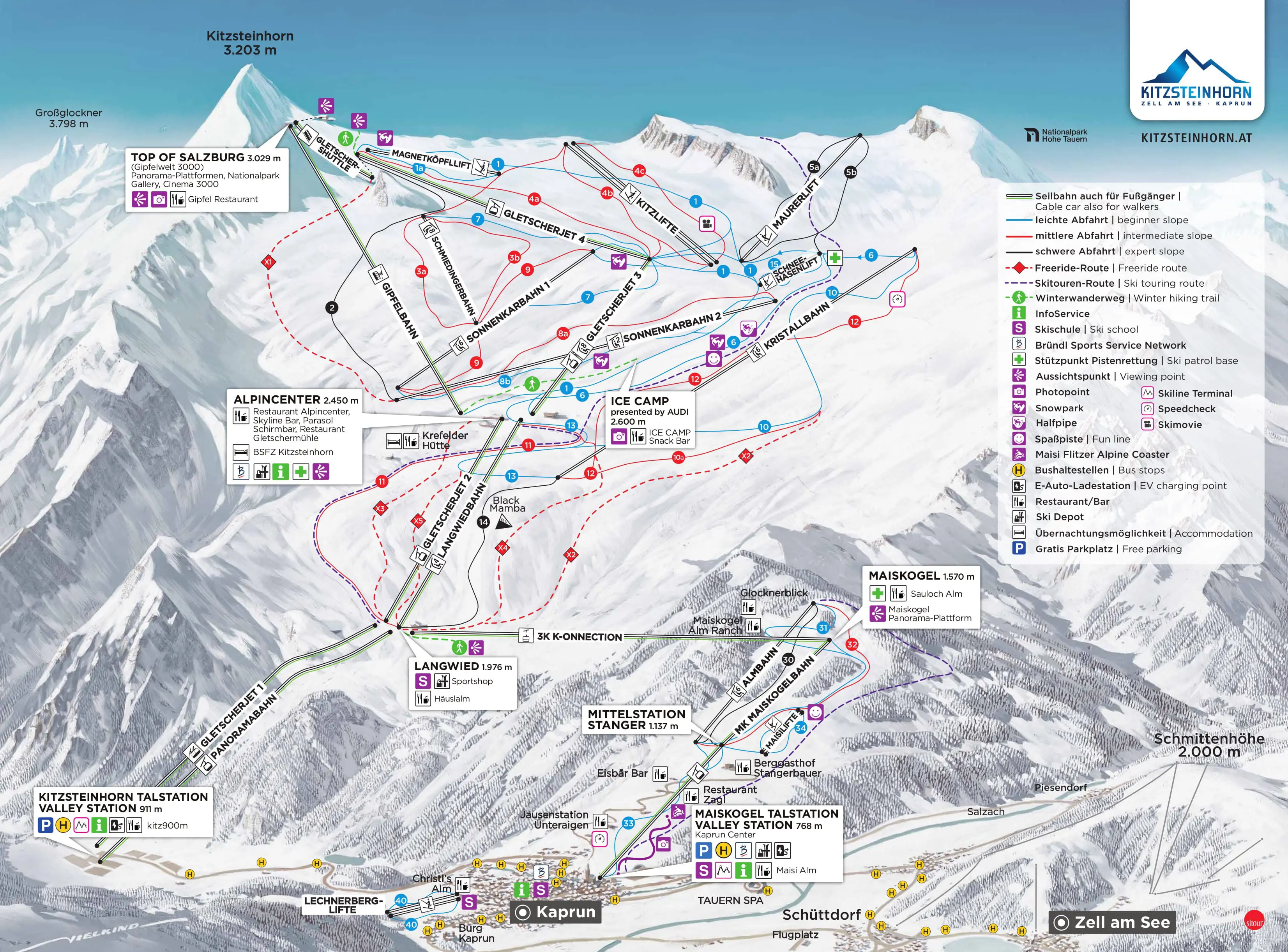 Pistekort Kaprun