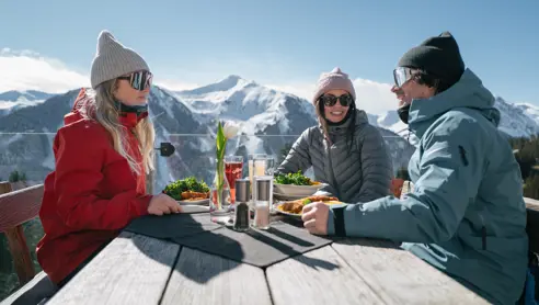 kulinariske madoplevelser på pisten i Saalbach