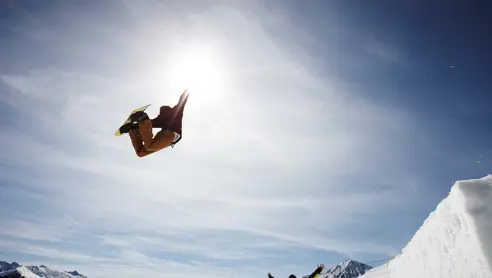 Funpark snowboarder Serfaus Fiss Ladis