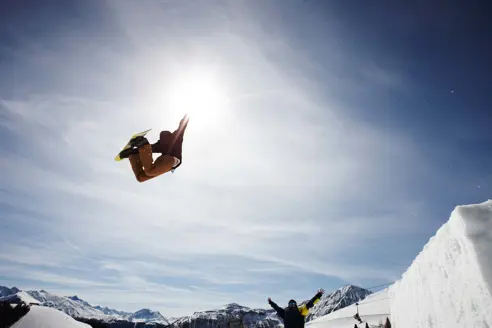 Funpark snowboarder Serfaus Fiss Ladis