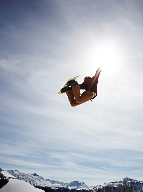 Funpark snowboarder Serfaus Fiss Ladis