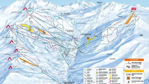Pistekort Les Menuires 2022